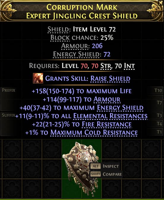 CORRUPTION MARK EXPERT JINGLING CREST SHIELD